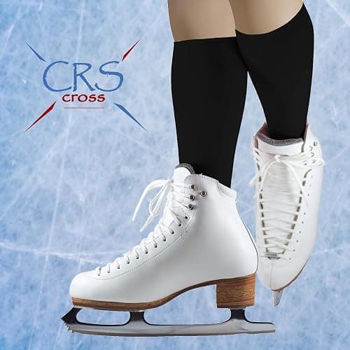 CRS Cross Figure Skating Socks. 2 Pair Knee High Tights. Premium Footed Ice Skate Dance Socks in a Variety of Colors. thumbnail 10