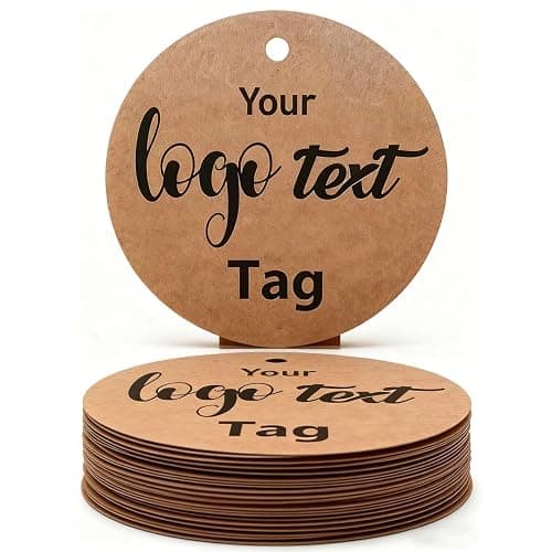 Custom Brown Kraft Paper Tags,Personalized Your Logo and Text Price Hang Tags for Clothes Gift Jewelry Handmade Business Wedding Birthday Favors thumbnail 2