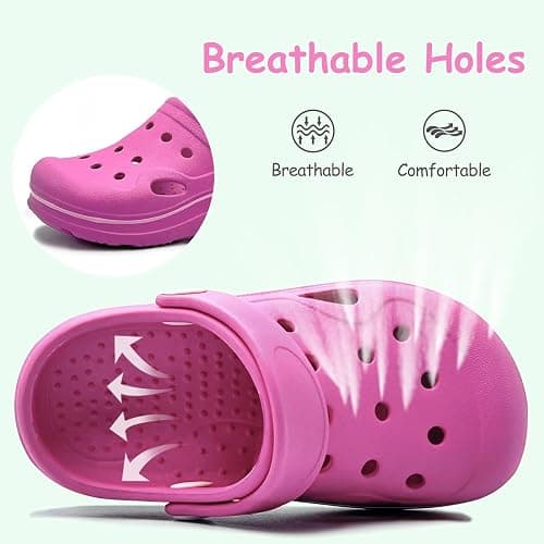 Nedaan Toddler Girls Boys Clogs Classic Garden Shower Beach Pool Swim Slip on Sandals Slides Children Kid Cute Water Shoes thumbnail 2
