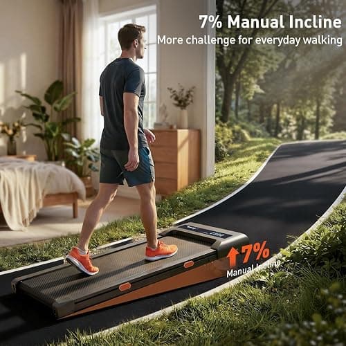 Cybergoing T10 Walking Pad Treadmill Powered By Bosch®, Under Desk | Treadmill, Fixed 7% Manual Incline, Up to 4 MPH, 2.5HP, 300lb Capacity, App + Remote, 15"x36" Belt, Treadmills for Home thumbnail 3