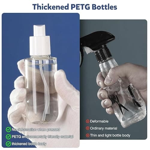 Bynccea Travel Spray Bottle 3.4oz/100ml Plastic Mini Bottle Set - Fine Mist Mini Empty Spray Bottles - Refillable Small Spray Bottles for Cleaning Solutions, Liquid Cosmetics thumbnail 7