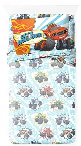 Jay Franco Blaze and The Monster Machines Off to The Races Twin Size Sheet Set - 3 Piece Set Super Soft and Cozy Kid’s Bedding - Fade Resistant Microfiber Sheets (Official Blaze Product) - Multi - Blaze - Twin thumbnail 2
