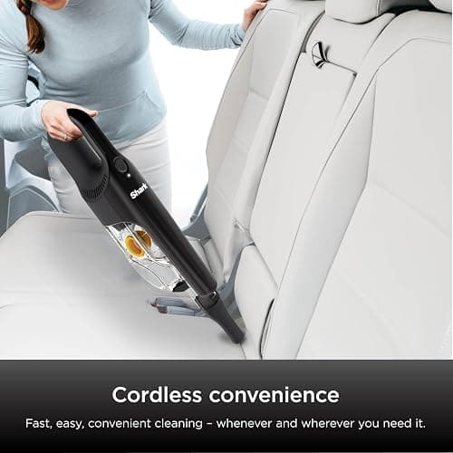 Shark Handheld Cordless Vacuum Cleaner with Pet Tool, Crevice Tool & Dusting Brush, 80 W, 0.45 liters, 10 Minute Run-Time, Washable Filter, Black & Yellow, CH950UKT thumbnail 3