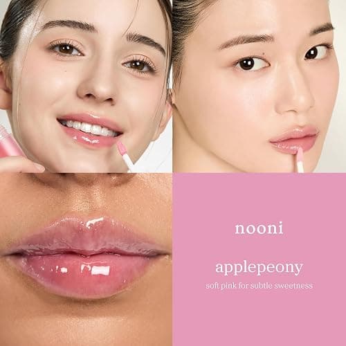 NOONI Korean Lip Oil - Applepeony - pH Color-Changing Plumping Lip Gloss | 24HR Hydration, Moisturizing Lip Oil, Natural Lip Plumping Effect, Waterproof Wear, Glossy Finish, Gift Stocking Stuffers thumbnail 4