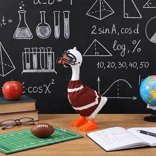 FNANJWQ 7 Inch Mini Desk Goose Outfits, Football Tabletop Goose Rugby Clothes & Helmet Desk Costumes Accessories Magnetic Geese Statue Key Holder Clothes for Table Decoration thumbnail 6