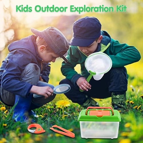 PLAY Bug Catcher Kit,Outdoor Toys for Kids Ages 4-8 8-12,Bug Catcher Vacuum with Critter Habitat Case,Butterfly net,Magnifying Glass,Toddler Outside Toys for 3 4 5 6 7 8+ Year Old Boys Birthday Gift thumbnail 3