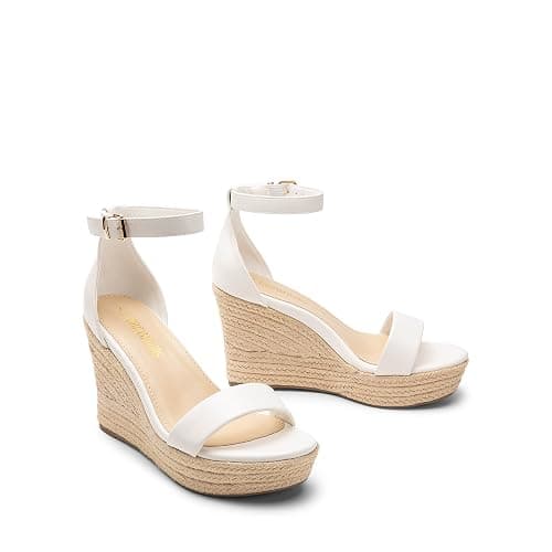 DREAM PAIRS Women's Platform Wedges Sandals, Comfortable Open Toe Espadrilles Sandals Dressy Buckle Ankle Strap Summer Shoes thumbnail 4
