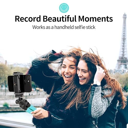 Aureday Phone Tripod, Flexible Tripod for iPhone and Android, Portable with Wireless Remote and Clip for Video Recording/Vlogging/Selfie (Blue) thumbnail 6