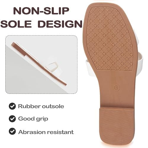 YTSKJ Sandals for Women 2026 Dressy Slides Flat Open Toe Comfortable Soft Leather Slip On Ladies Casual Wide Width Cute Trendy Shoes Summer Beach thumbnail 6