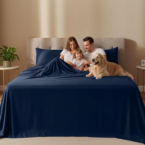 Utopia Bedding Queen Sheet Set – 4 Piece Bed Sheets for Queen Size Bed, Soft and Breathable Microfiber, Includes 1 Fitted Sheet, 1 Flat Sheet and 2 Pillowcases (Navy Blue) thumbnail 8