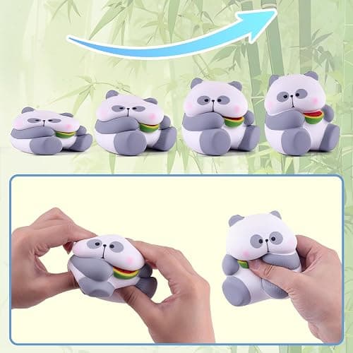 Anboor Panda Squishies Slow Rising Toys for Kids - Soft Cute Panda Foam Squishies Jumbo Animal Fidget Sensory Toys for Party Favors thumbnail 4