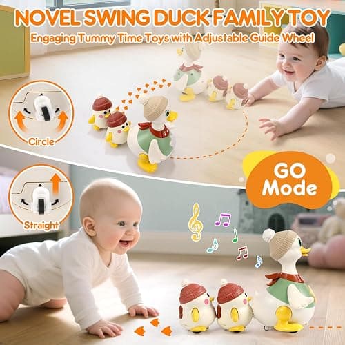 LUDILO Infant Baby Toys 6-12 Months: Musical Crawling Duck Toy Must Have 6 7 8 9 10 12 18 Month Old Baby Toy 6-12-18 Month Newborn Tummy Time Toys for 1 Year Old Boy Girl Gifts Stocking Stuffers thumbnail 3