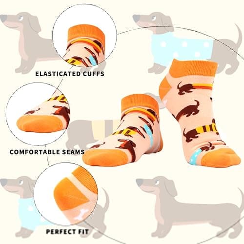 WeciBor Women's Fancy Funny Casual Combed Cotton Ankle Socks Pack thumbnail 4