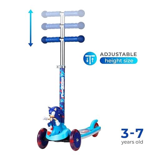 Voyager - Self-Balancing Toddler Kick Scooter, 3-Wheel Scooter with Light-Up Wheels, Extra Wide Deck, Foot Brake, Lean-to-Steer Design, 75 lb Limit, Ages 3+ thumbnail 5