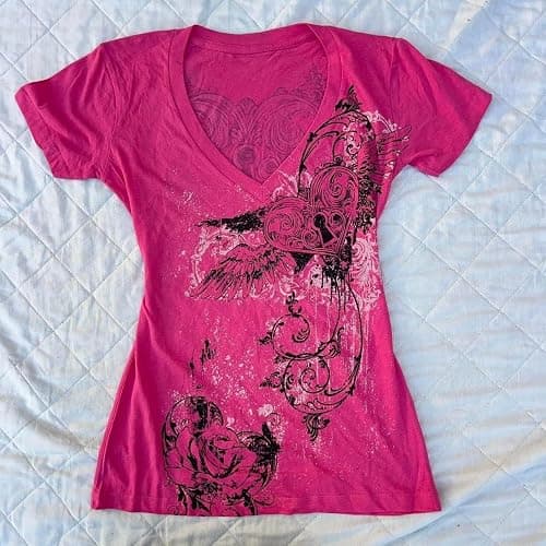 Y2k Grunge Shirt Alt Emo Clothes Women Whimsical Goth Short Sleeve Top Vintage Graphic Tees 2000s Tops Teen Girls thumbnail 5