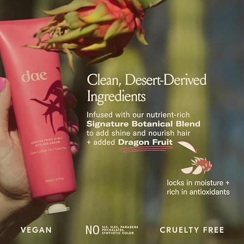 DAE Cactus Fruit 3-In-1 Styling Cream - Smooth Styles, Prep Shiny Blowouts, Defines Curls (5 oz.) thumbnail 6