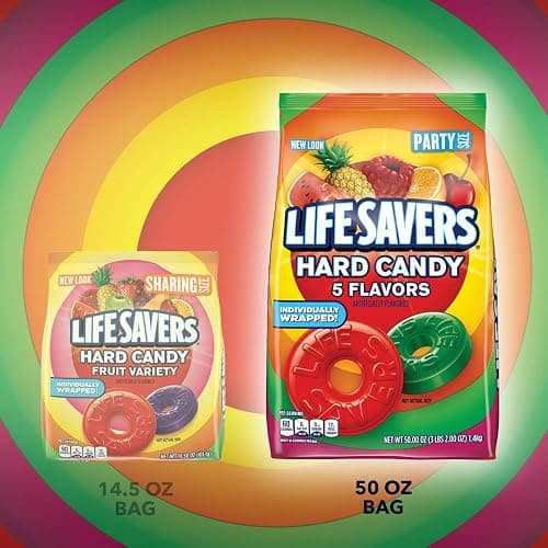 Life Savers 5 Flavors Hard Candy Party Size 50 oz Bag, Summer Road Trip Essentials thumbnail 3