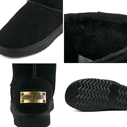 AUSLAND Genuine Suede Women's Classic Snow Boots Waterproof Winter Boot thumbnail 5