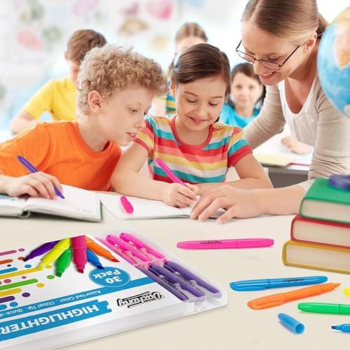 Duchong 30 Count Highlighters, Chisel Tip Dry-Quickly Highlighter Markers, Highlighters Assorted Colors for Adult Kids, Office Classroom Must Have, School Supplies for Teachers thumbnail 2