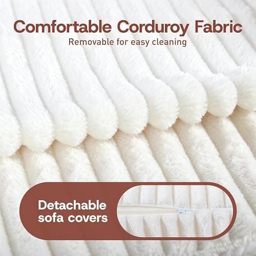 YEPDIN Folding Sofa Bed,Convertible Sofa Bed with Armrest Foldable Sleeper Chair, Portable Folding 4-in-1 Floor Sofa with Convertible Lounge Chair for Living Room,Bedroom,Washable Cover,White Single thumbnail 9