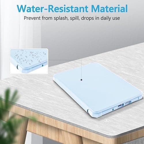 TaIYanG Case for 7" All-New Kindle Paperwhite (12th Generation 2024) & Kindle Colorsoft Signature Edition 2024, Lightweight Slim Smart PU Leather Cover with Auto Sleep Wake, Light Blue thumbnail 5