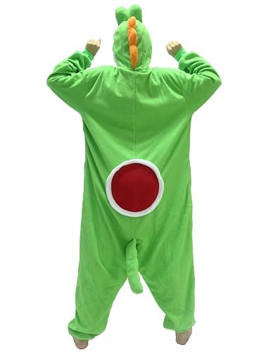 Adult Unisex Pink Yoshi Kigurumi Onesie Suit Halloween Christmas Anime Pajamas Green Yoshi Cosplay Costumes Disfraz Couple thumbnail 4