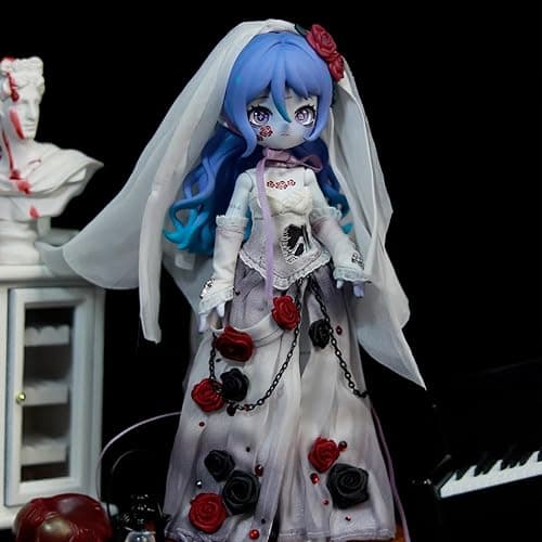 GNATAPIAY 1/12 BJD Dolls Blind Box,Kawaii BJD Dolls Dark Gothic Series 1/12 Ball Jointed Doll Collectable Action Figure Posable Dress Up Doll for Girls Birthday Party Gift Toys - Whole Set-6packs thumbnail 4