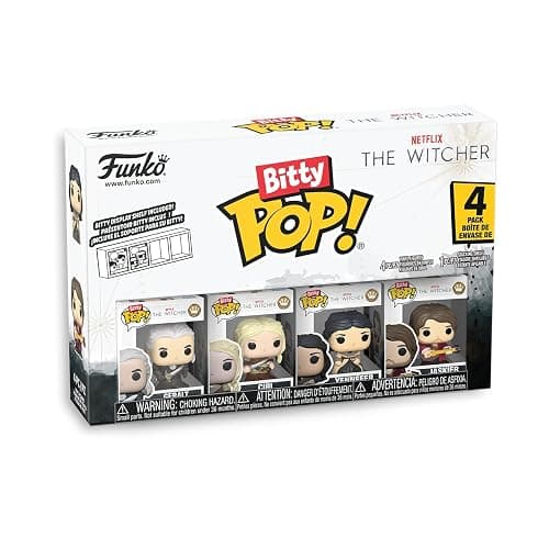 Funko Pop! Bitty: Netflix - Geralt, Jaskier, Ciri, and Yennefer - 0.9 Inch (2.2 Cm) - The Witcher Collectable - Stackable Display Shelf Included - Gift Idea - Party Bags Stocking - Image 1