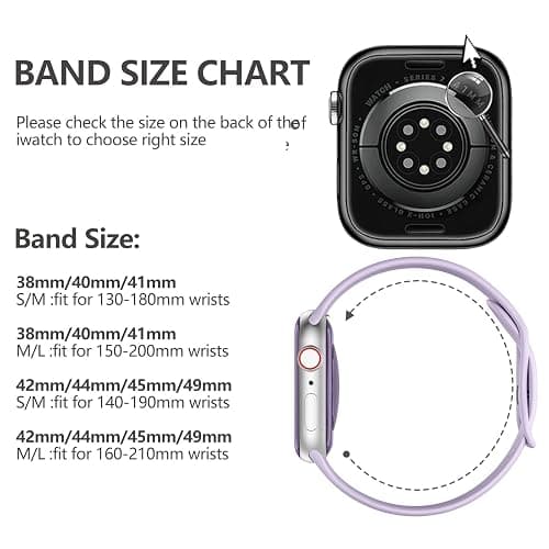 DaQin Sport Band Compatible with Apple Watch Bands 40mm 41mm 42mm 44mm 45mm 46mm 49mm 38mm Women Men, Soft Silicone Waterproof Wristband Strap for iWatch Band Series 11 10 9 8 7 6 5 4 3 2 1 SE Ultra thumbnail 9