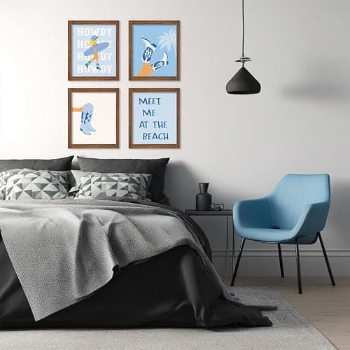 JWVK Western Coastal Cowgirl Beach Diamond Art Kits 4 Pack, Blue Ocean Howdy DIY Diamond Gem Painting Art Kits for Girls Kids Adults Beginners, Coastal Cowgirl Granddaughter Room Decor 10x11.8 Inch thumbnail 7