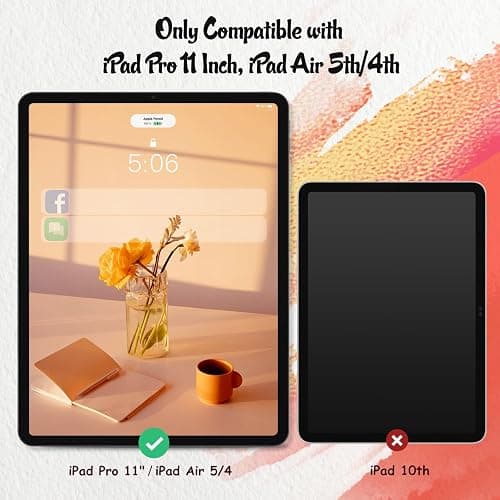 KCT 2 Pack Paperfeel Screen Protector Compatible with iPad Pro 11 Inch (2022&2021&2020&2018) / iPad Air 5th&4th (10.9 inch, 2022&2020) Matte for Drawing, Anti Glare and Easy Installation thumbnail 3