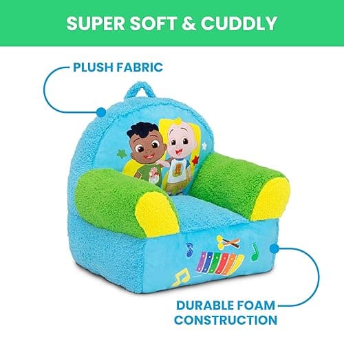 Delta Children - CoComelon Cozee Buddy Kids Chair, Blue thumbnail 6
