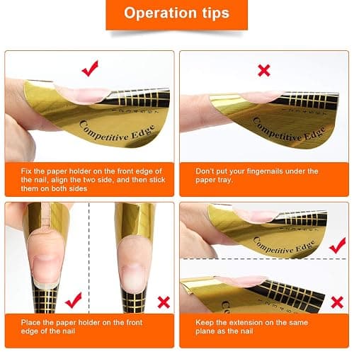 200 PCS Nail Forms for Builder Gel, AHIER Self-adhesive Nail Extension Forms for DIY at Home Professional Nails Art Supplies thumbnail 5