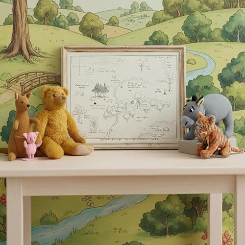 Winnie The Pooh Hundred Acre Wood Map - 11x14 Art Print (Unframed) | Neutral Nursery Decor | Kids Bedroom Wall Decor | A. A. Milne | Boys Room or Girls Room Artwork | Vintage Original Drawing thumbnail 7