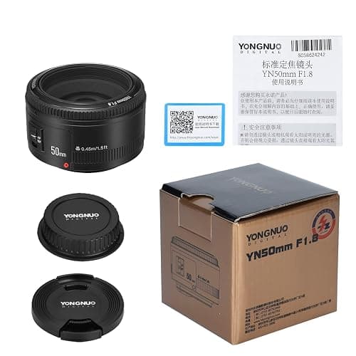 YONGNUO YN50mm F1.8 Lens Large Aperture Auto Focus Lens Compatible with Canon EF Mount EOS Camera thumbnail 4
