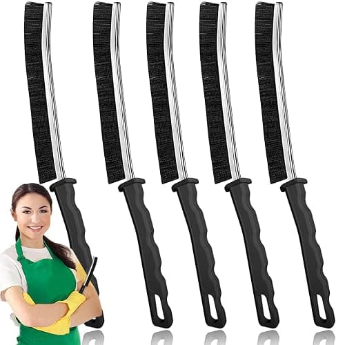 Crevice Cleaning Brush, Bathroom Gap Cleaning Brush, Hard Bristle Brush for Cleaning, Multifunctional Gap Brush, for Blind, Baseboard, Fan, Window or Sliding Door Track (5pcs) - Image 1