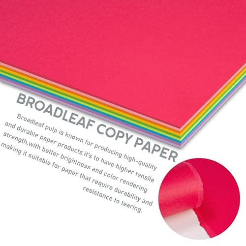 Colored Copy&Print Paper 8.5X11 Inches,180 Sheets 9 Colors Rainbow A4 Printer Paper 20 lb/90GSM Colored Origami Paper for Cutting DIY Art Craft thumbnail 3