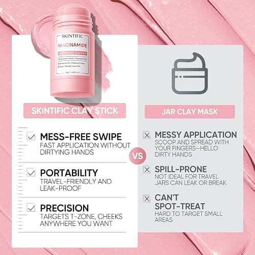 SKINTIFIC Bright Boost Face Mask Stick with Niacinamide & Arbutin | Deep Pore Cleansing Mud Mask for Gentle Exfoliating, Smoothing Skin and Non-Drying Facial Skincare thumbnail 5