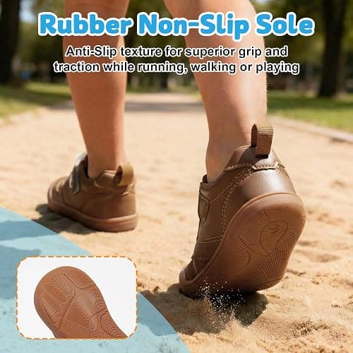 FEETCITY Leather Baby Shoes Boys Girls First Walking Shoes Infant Sneakers Crib Shoes Breathable Lightweight Slip On Shoes thumbnail 6