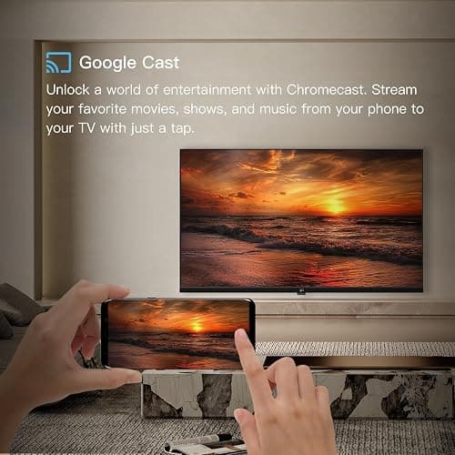 FPD 43 Inch Smart TV, 4K UHD LED Flat Screen Google TV with Google Cast, Bluetooth, HDMI, Streaming Live, HDR 10, Dolby Vision, Ultra Slim Television(Canvas-Series, CG43-C3, 2025) thumbnail 7