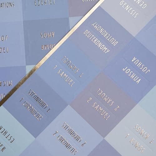 UPAFEXXI-Laminated Bible Tabs (Gold Foil Embossed Lettering), Bible Tabs for Women and Men, Reposition Large Print Stickers, Easy to Read and Apply, 80Chapters Labels for Easy Navigation(Blue) thumbnail 8