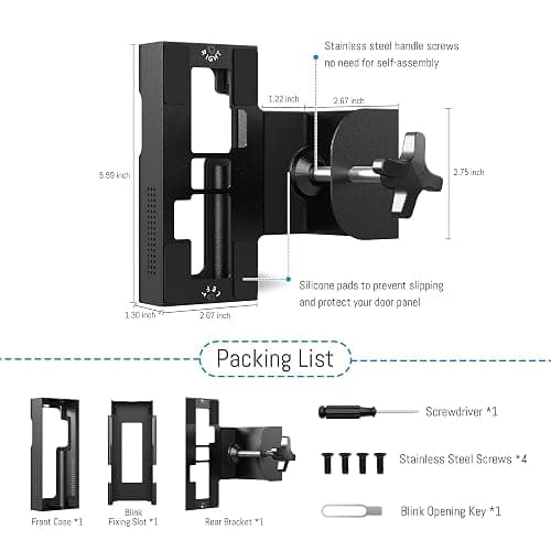 Anti Theft Ring Doorbell Mount - Renter Friendly Ring Doorbell Holder for Apartment Door - All Metal Ring Door Bracket Blink Doorbell Mount No Drill thumbnail 7