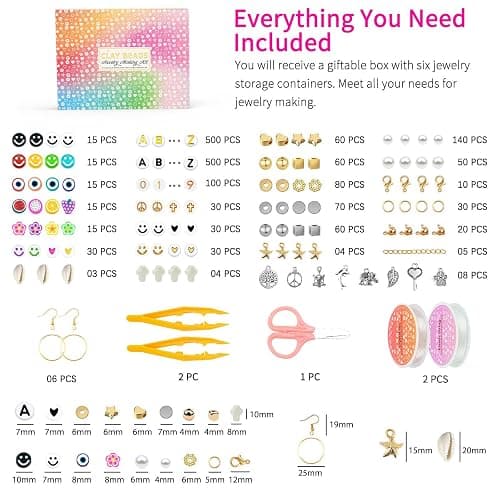 Friendship Bracelet Making Kit 96 Colors, 900pcs Letter Beads, 100pcs Number Bead, Gold Silver Spacer Charms for Concert Bracelets Jewelry Craft thumbnail 3