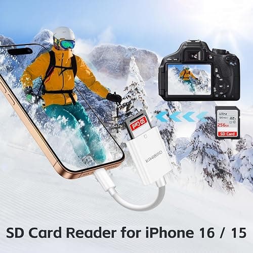 USB C SD Card Reader for iPhone 17, Digital Camera Adapter iPhone 17 16e 16 Plus Pro Max Air, Camera to Phone Adapter for Photo Transfer to iPad, Mac, MacBook, Galaxy S25 S24, Android thumbnail 3