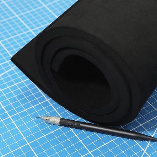 Black Eva Foam Sheet roll,Premium eva Craft Foam 10mm Thick,13.9" x 39", High Density 86kg/m3 for Halloween Cosplay Costume, Crafts, DIY Projects by MEARCOOH thumbnail 4