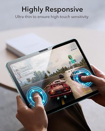 ESR 2 Pack Screen Protector for iPad Air 11 Inch M3/M2 2025/2024 (7th/6th Generation), 9H Tempered Glass Film with UltraFit Tray, Apple Pencil Support, Scratch Resistant, HD Clarity, Bubble Free thumbnail 8