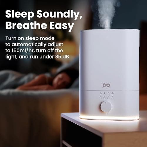 Everlasting Comfort 6L Humidifier Large Room, High Mist Output 60 HR Runtime Ultrasonic Top Fill Humidifiers for Bedroom, Easy to Use & Clean for Home, Baby Humidifier, Plants, Congestion, Indoor thumbnail 7