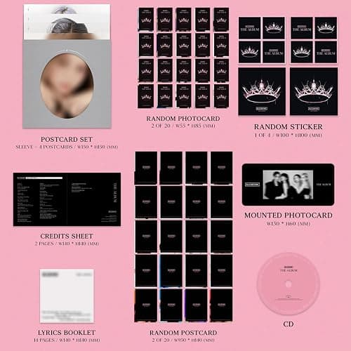 THE ALBUM 1st FULL ALBUM VERSION #2 Package Box + Hardcover Photobook + Postcard Set + Credits Sheet + Lyrics Booklet + 2 Pin Badges + 4 Extra Photocards Official K-POP Sealed Album thumbnail 3