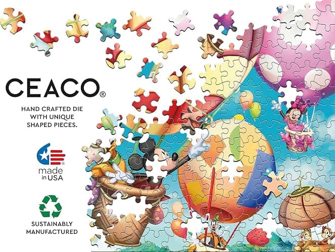 Ceaco - Disney - Mickey's Air Balloon - 300 Oversized Piece Jigsaw Puzzle thumbnail 5