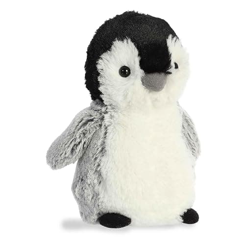 Aurora Mini Flopsie Pippin Penguin 8" Plush | Compact tummy-lying animals with bean-filled stability thumbnail 5